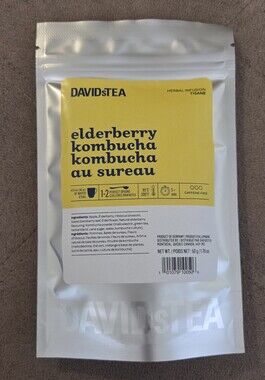 2/$20 Sealed! Davidstea ELDERBERRY KOMBUCHA Loose Leaf Tea 50g Davids Tea